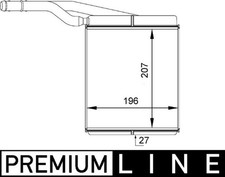 MAHLE Wärmetauscher Innenraumheizung PREMIUM LINE AH 143 000P für FOCUS FORD 1