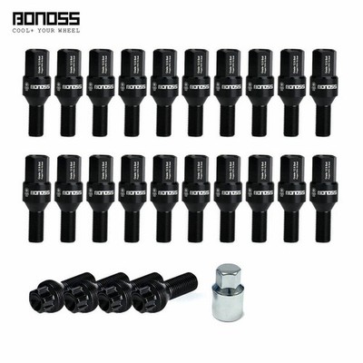 20x BONOSS Black Cone Seat Wheel Locking Bolts for Toyota Supra GR/BMW/Mini