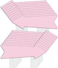 Pink Arrow Signs with Stakes 16 x 5 Inches This Way Directional Arrow Yard