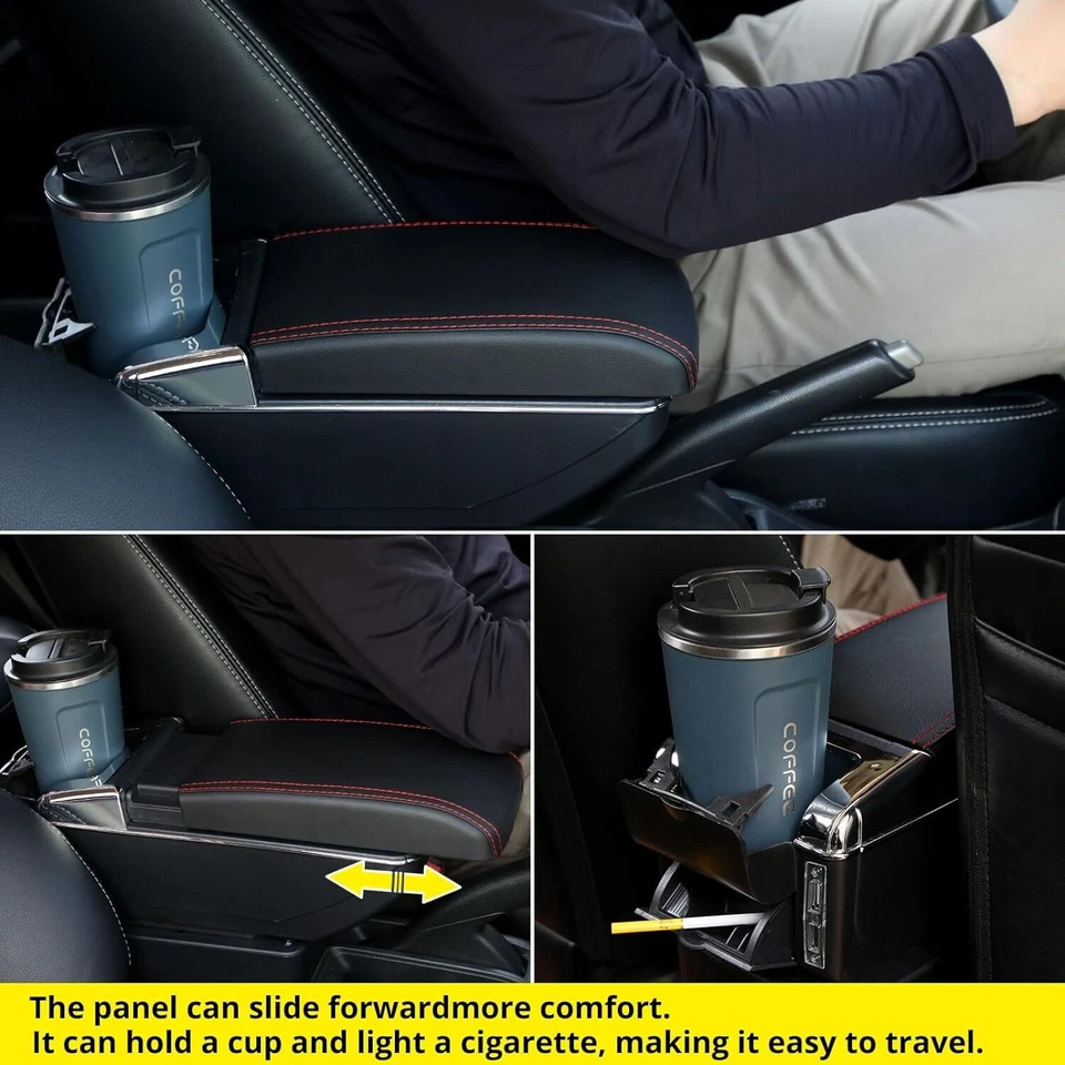 Caja de almacenamiento consola organizadora central reposabrazos para Mitsubishi Attrage Mirage Foto 3 de 4