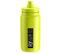 ELITE borraccia Bicicletta 550ml Giallo Fluorescente FLY Disegni Neri Leggera