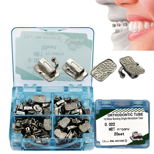 20Sets Dental Orthodontic Buccal Tube Monoblock MBT 022 1st Molar Tubes Bondable - 第 1/10 張圖片