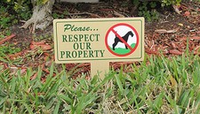 2 Respect Dog Signs  No Dog Poop Stake  No Poop No Pee Sign  Dog Pee Signs