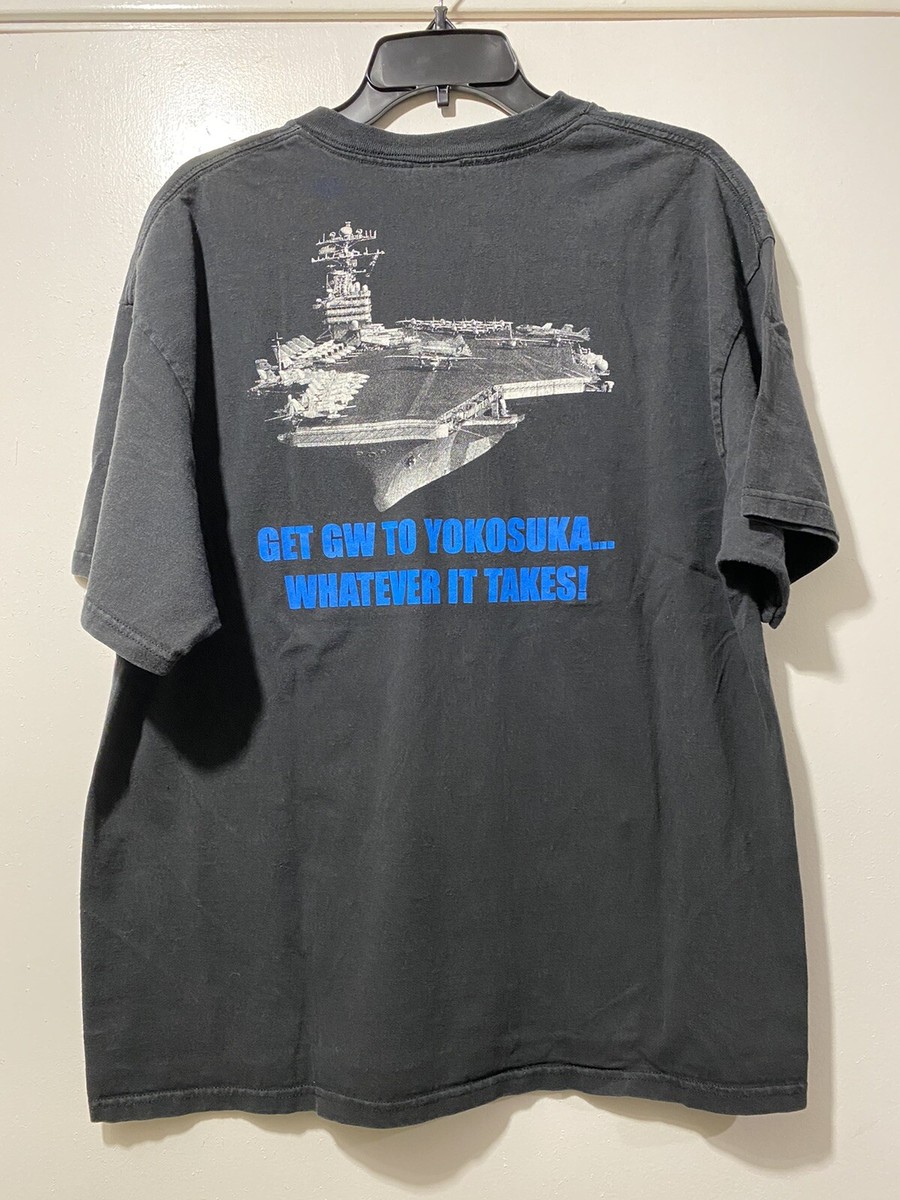 USS George Washington USA Japan Navy Black T-Shirt Size LARGE | eBay USS George Washington Tシャツ Lサイズ