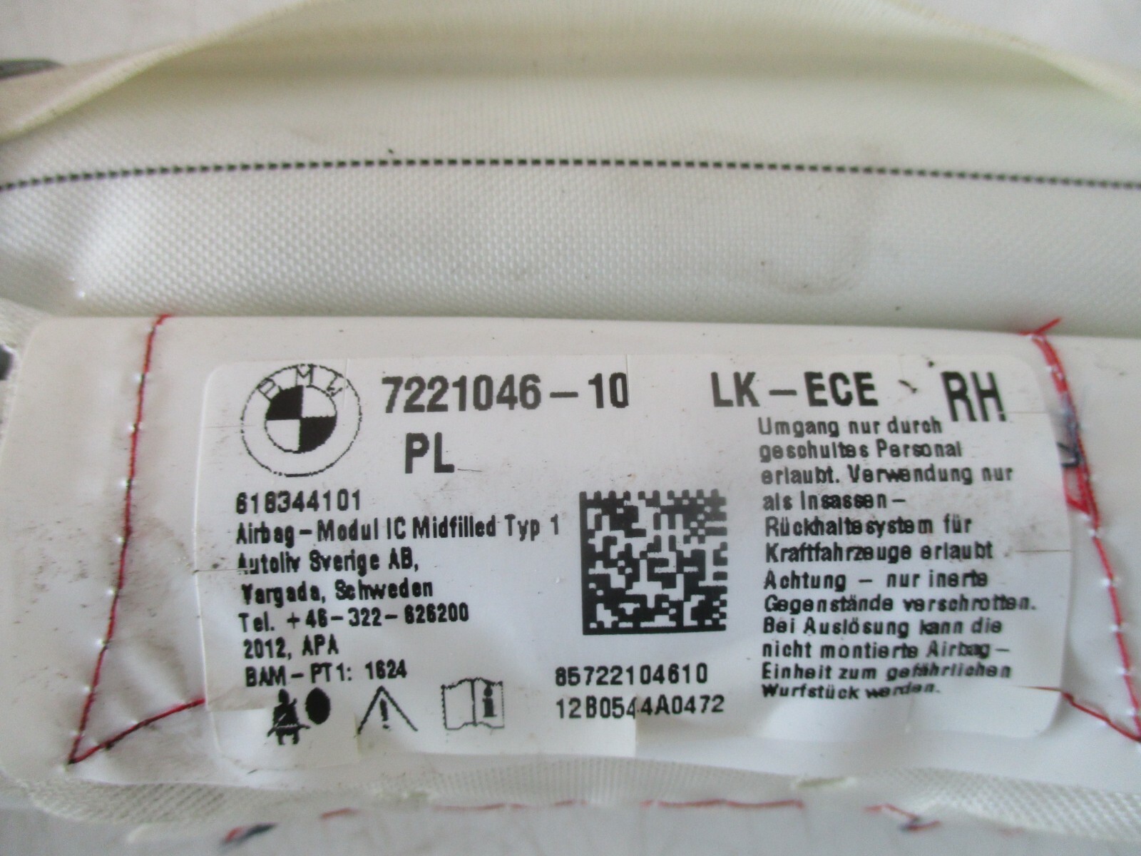 BMW 1 3 4 SERIES F20 F21 F30 F31 F36 ROOF CURTAIN AIRBAG DRIVER 