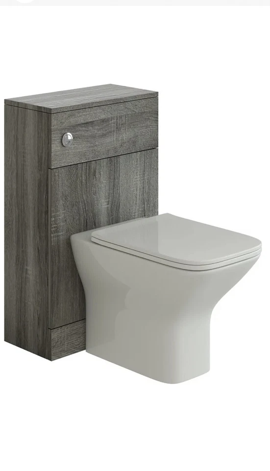 WC Unit Bathroom Vanity Back to wall Pre-assembled -Light Grey 500 W 235 D - Image 2 of 3