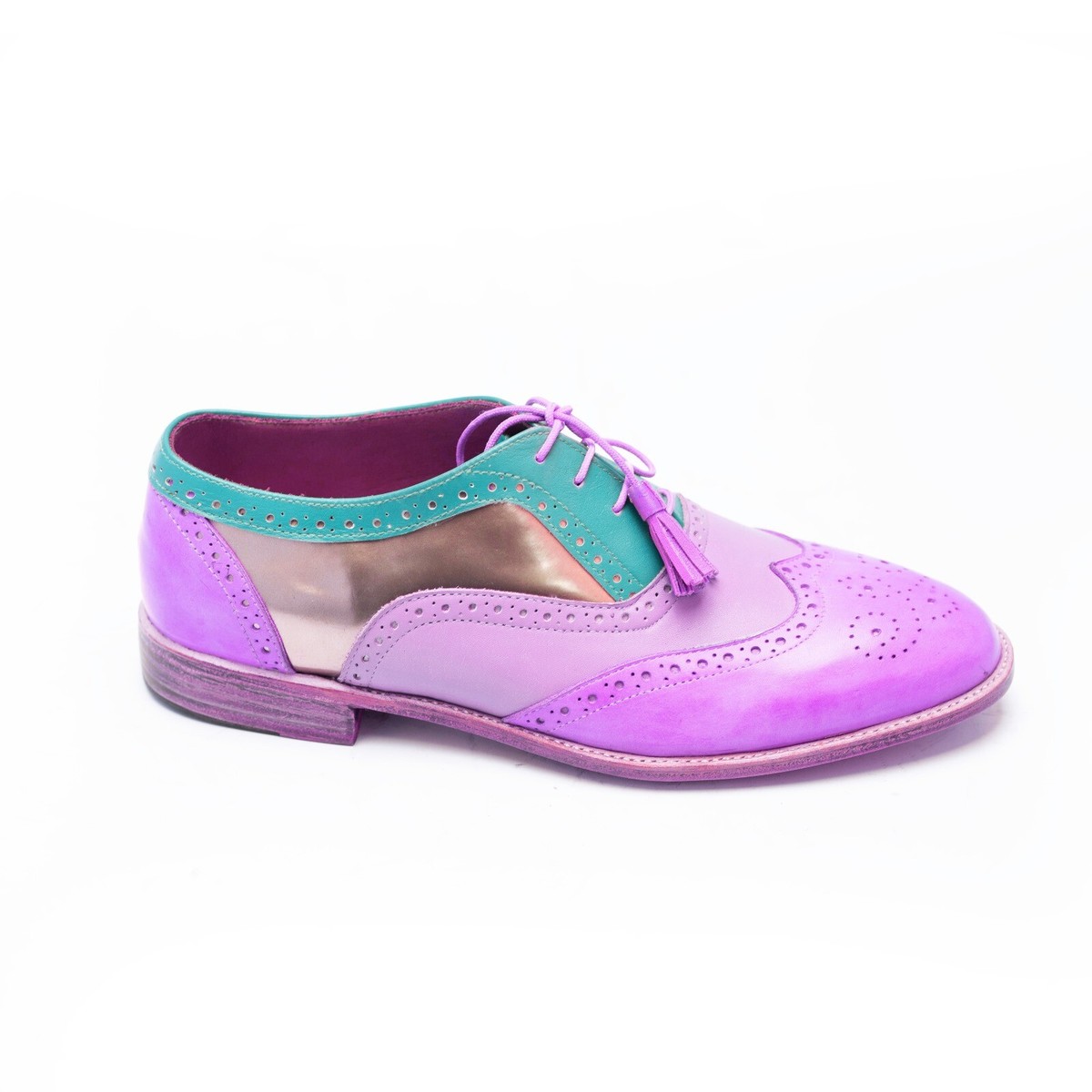 ladies purple dress shoes Handmade women shoes, leather brogue oxford dress for women dark purple heels