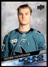 2020-21 Upper Deck Young Guns YG Fredrik Handemark Rookie San Jose Sharks #711