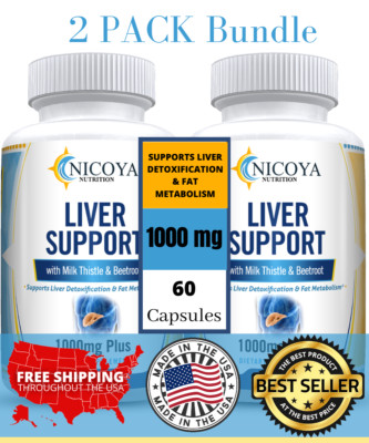 Liver Support- Cleanse, Detox & Repair, Increase Energy, Fat Metabolism   2 Pack