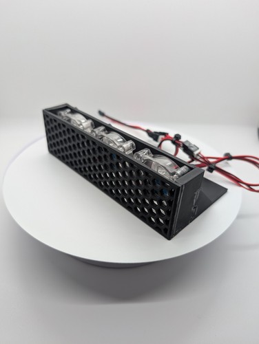 5.25 inch Fan Assembly fits optical drive bay with RGB lights vented hexagon sm. - Picture 4 of 5