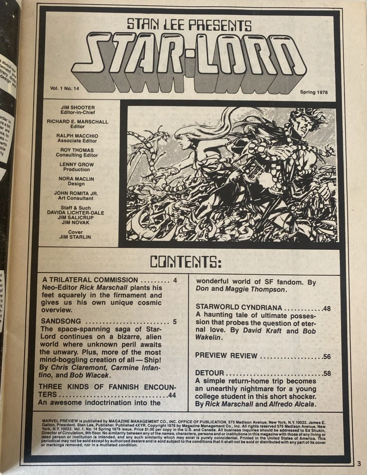 MARVEL PREVIEW PRESENTS STAR-LORD. NUMBER'S 14-15  (2  MARVEL UK 1978 MAGAZINE). - Image 4 of 4