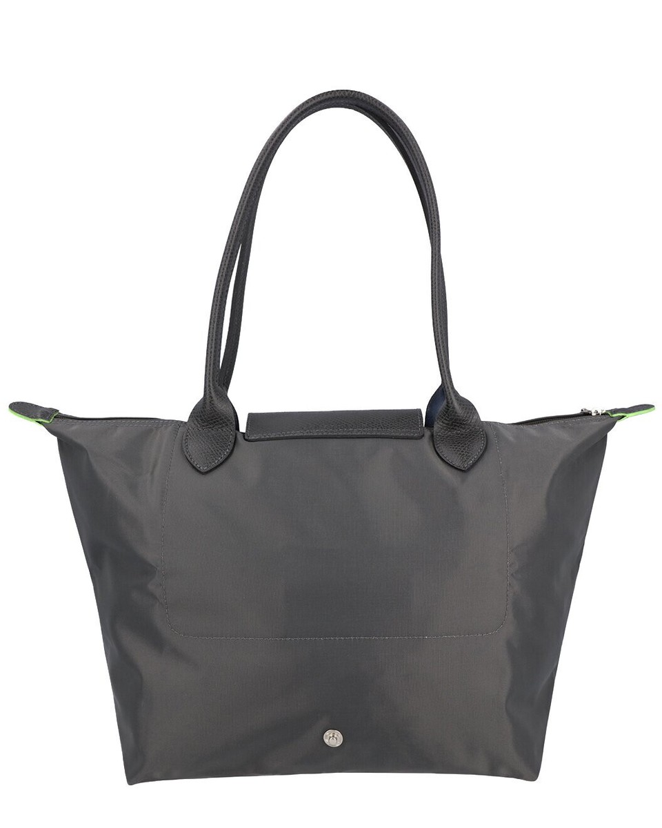 トートバッグ Longchamp Graphite-coloured Le Pliage Green M bag Le Pliage Green M Tote bag Graphite - Canvas | Longchamp US