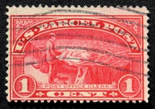 US Revenue Stamps #Q1 - 1912 1c Parcel Post Stamp - Post Office Clerk GR19
