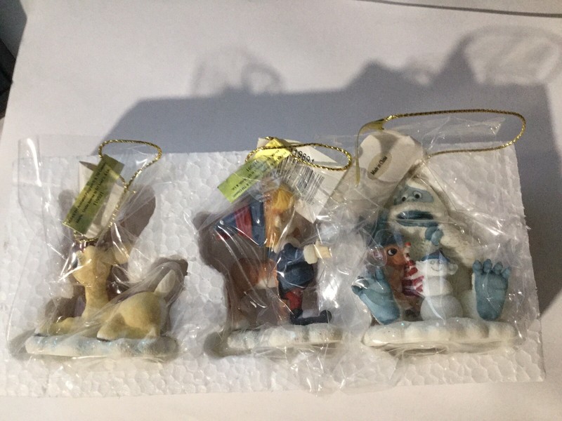 Rudolph The Red Nosed Reindeer Set Of 3 Ornaments  Enesco 119891 Rare