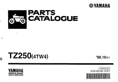#ad Yamaha Parts Manual Book 1999 TZ250 $19.50