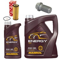 MotoröL Filter Set Mannol Energy 5W-30 6 Liter + Schraube FüR Mercedes C-Klasse