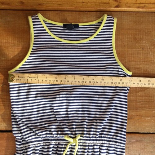 Gap Kids Girl's Sleeveless Cotton Blue And White Stripped Dress Size L - Picture 16 of 18