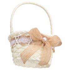 Flower Girl Basket Weddings Flower Basket Bowknot Wedding Basket UK