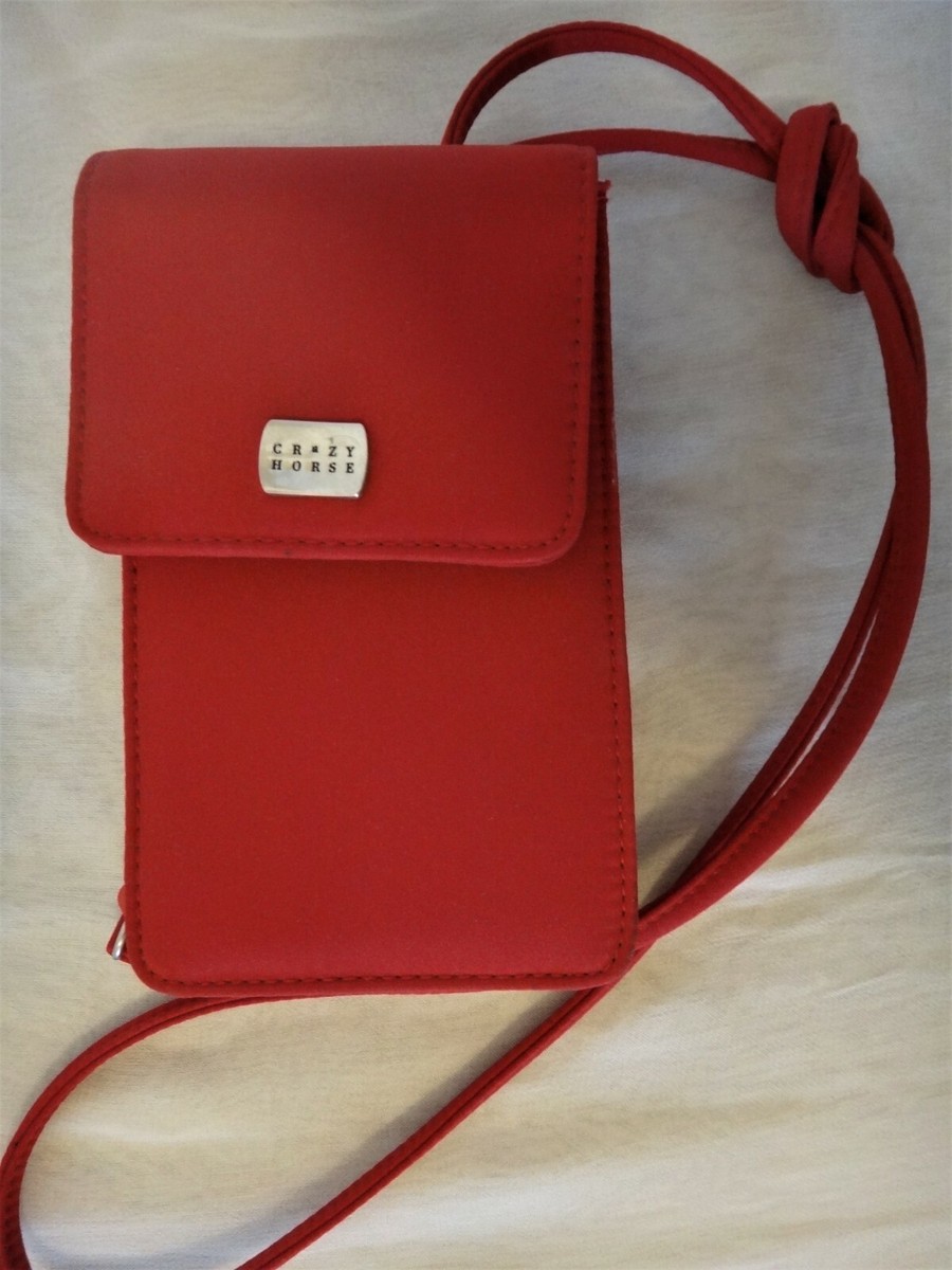 Petit Sac à Main Liz Claiborne Crazy Horse – Rouge – Bandoulière Ajustable, Porte-cartes