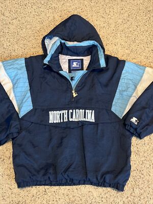 Rare Vintage North Carolina Tar Heels Starter Puffer Jacket 1/4 
