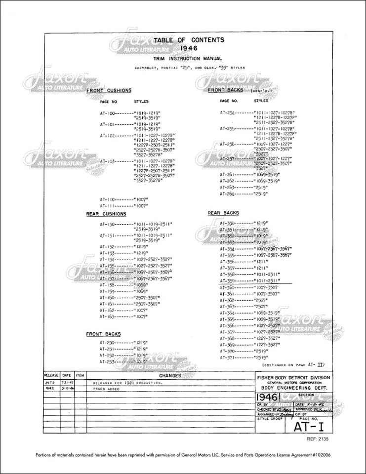 Juego manual de montaje de carrocería Fisher 1946 1947 1948 Chevy Pontiac Torpedo Olds Foto 3 de 4