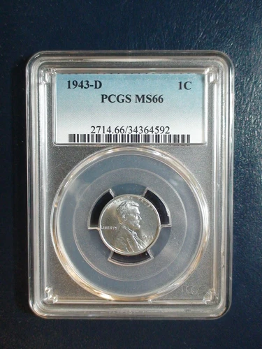 1943 D Lincoln Wheat Cent PCGS MS66 STEEL GEM 1C Penny Coin PRICED TO SELL!