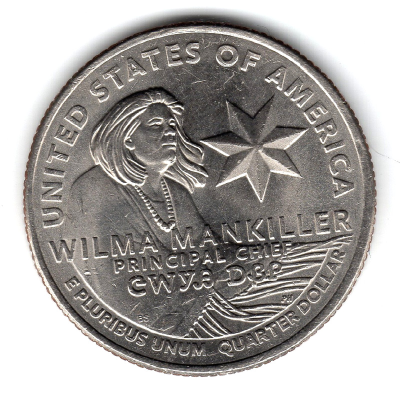 2022 P Wilma Mankiller U.S. Quarter dollar coin