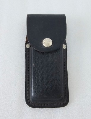 Maxam Leather Folding Pocket Knife Sheath Case Made in USA 6''