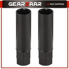 2pcs Black Socket Key Tool for 7 spline Lug Nuts | 19mm, 3/4", 21mm, 13/16" USA
