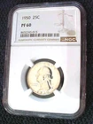1950 WASHINGTON QUARTER....NGC PROOF 60.....MIN. BID .01 & NO RESERVE!