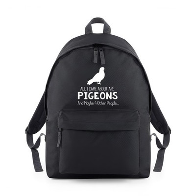 All I Care About are Pigeons and 4 Other People Rucksack Backpack Studientasche