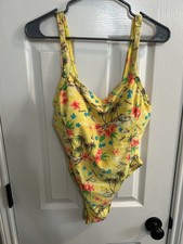 Beach cabana Women  s vintage Hawaiian tropical one piece bathing suit size 1X