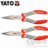 Yato Spitzzange Satz Set Gerade + Gebogen 200 Mm Elektriker Radio Telefonzange