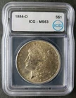1884 O $1 Morgan Silver Dollar ICG MS63