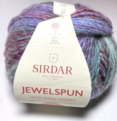 SIRDAR JEWELSPUN WITH WOOL CHUNKY . 1 Ball. TOPAZ 0202. I COMBINE SHIP. See Det