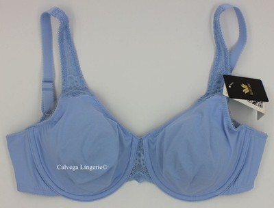 NWT WACOAL 851211 ''Soft Embrace'' Full Figure, Underwire Soft Cup Bra, Blue (422)