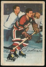 1953-54 Parkhurst #75 Gus Bodnar Chicago Blackhawks