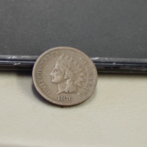 1876 US Indian Cent 1c VG Semi Key