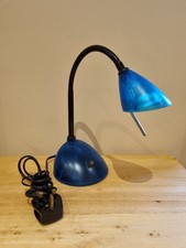 Vintage Retro Desk Lamp Bendy Neck Reading Light - Blue - Argos MK9 2NW