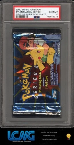 Pokemon TOPPS TV Animation Edition Series 2 Booster Pack Ash & Pikachu PSA 10