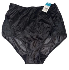 VTG Vanity Fair All Nylon Mushroom Gusset Brief Panty Lace Semi Sheer Sz 5 NWT