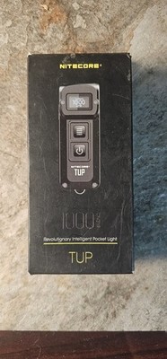 NITECORE TUP Black Aluminum Keychain Flashlight Rechargeable LED Lighting Techn 