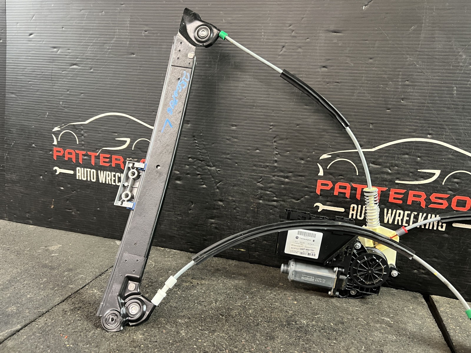 07-11 BENTLEY CONTINENTAL GTC FRONT DRIVER LEFT DOOR WINDOW REGULATOR 3W7959701