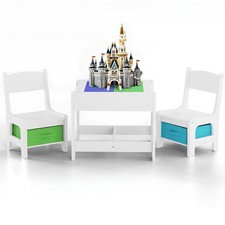 Baby Vivo Ensemble Enfant Table d'activités 2 Chaises Panneau Jouer Bois Meuble