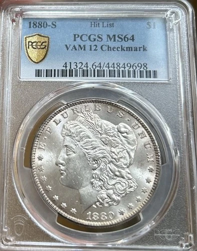 1880-S Morgan Silver Dollar PCGS MS64 VAM-12 Checkmark