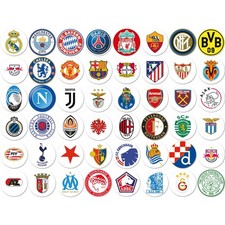 Lot de 48 badge epingle Pins Broche Vintage Football – Button Foot & Sport 25mm