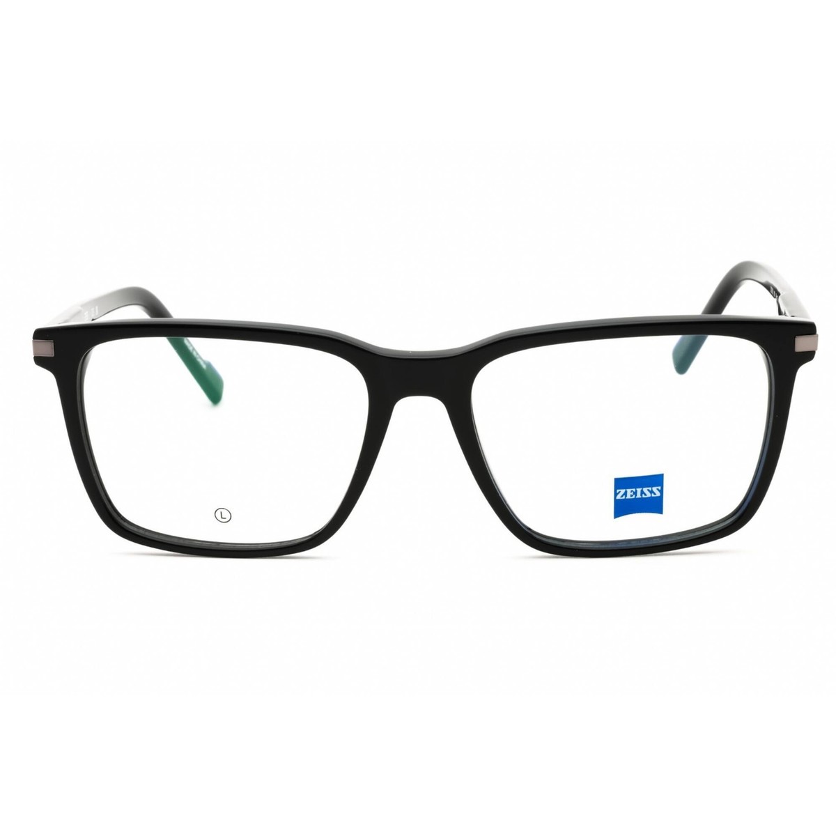 Zeiss Unisex Eyeglasses Acetate Black Full Rim Rectangular Frame