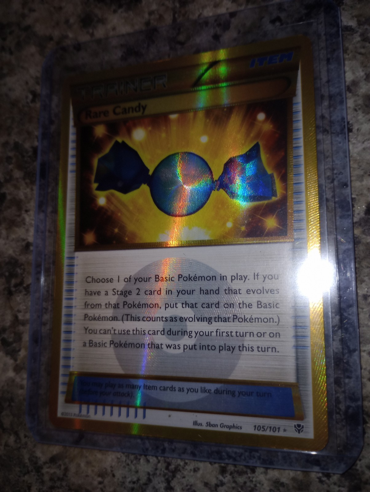 Pokémon TCG Rare Candy 105/101 Plasma Blast Secret Rare Trainer Holo EN