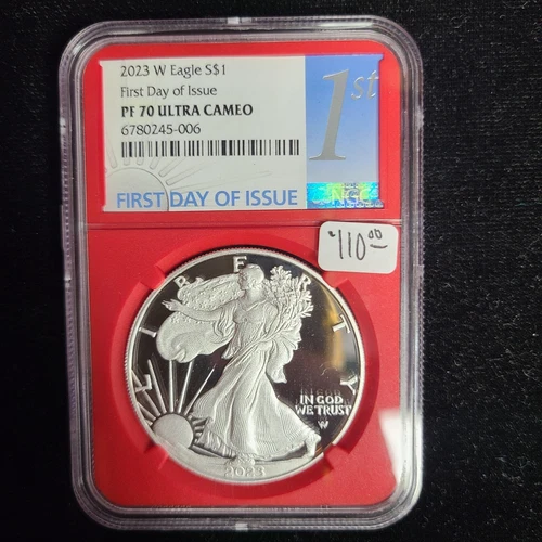 2023 W American Silver Eagle- 1st Day of Issue- NGC PF70 Ultra Cameo
