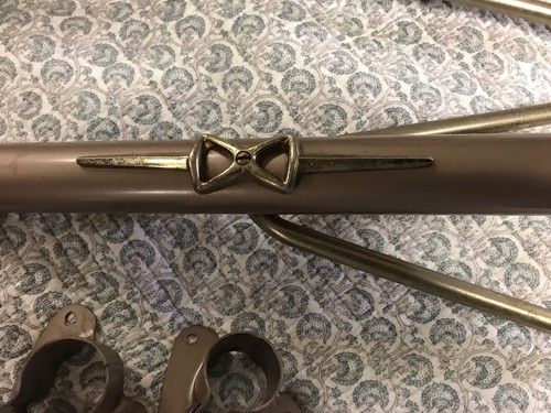 4 VTG MID CENTURY MODERN TALL TABLE LEGS METAL WITH EMBELISHMENTS 28 1/4” TALL - Picture 9 of 13